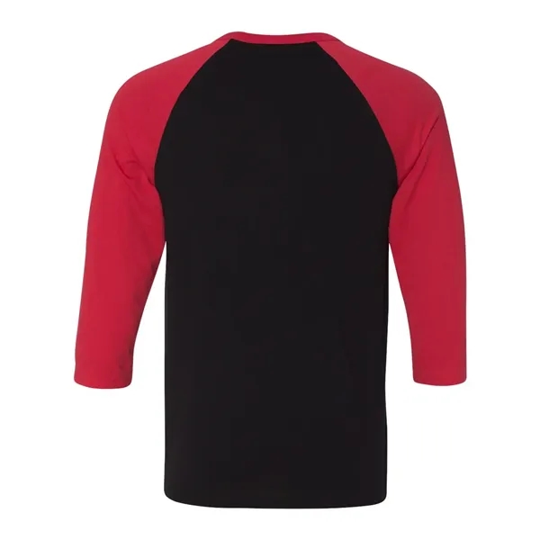 Unisex three-quarter sleeve baseball T-shirt with a retail fit, side seams,... from ASI 84358 S&S Activewear