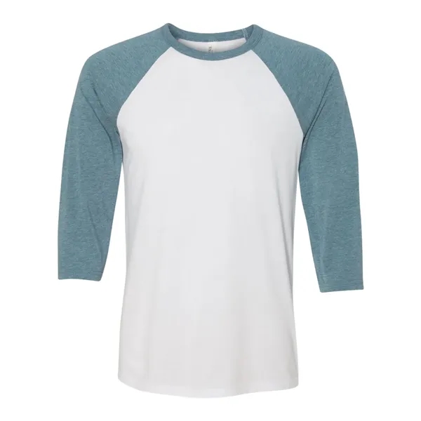 Unisex three-quarter sleeve baseball T-shirt with a retail fit, side seams,... from ASI 84358 S&S Activewear