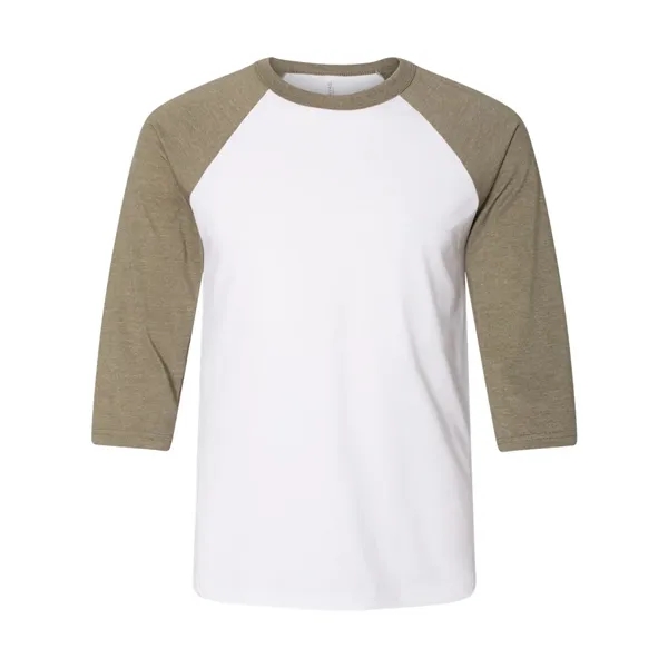 Unisex three-quarter sleeve baseball T-shirt with a retail fit, side seams,... from ASI 84358 S&S Activewear