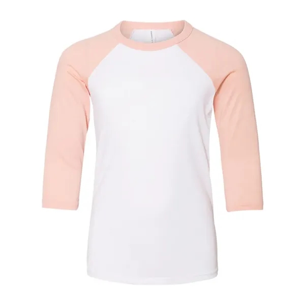 Youth Three-Quarter Sleeve Baseball Tee... from ASI 84358 S&S Activewear