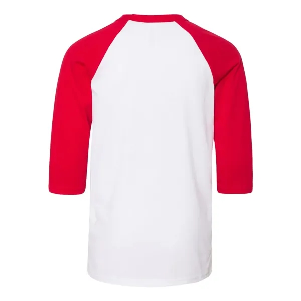 Youth Three-Quarter Sleeve Baseball Tee... from ASI 84358 S&S Activewear