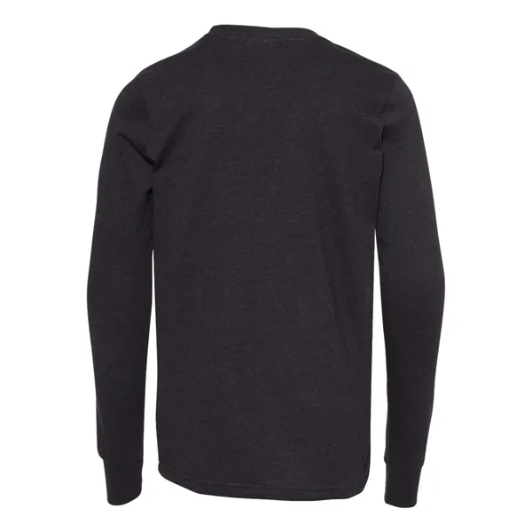 BELLA + CANVAS Youth Heather CVC Long Sleeve Tee... from ASI 84358 S&S Activewear