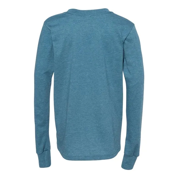 BELLA + CANVAS Youth Heather CVC Long Sleeve Tee... from ASI 84358 S&S Activewear