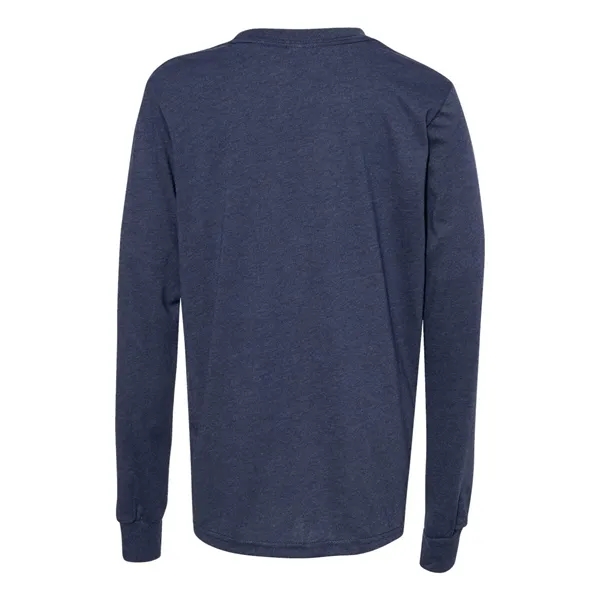 BELLA + CANVAS Youth Heather CVC Long Sleeve Tee... from ASI 84358 S&S Activewear
