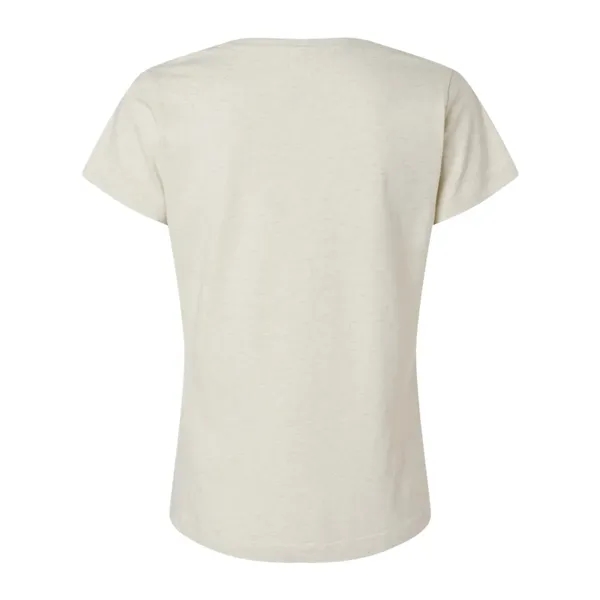 Women's fine jersey longer length V-neck T-shirt. Blank product.... from ASI 84358 S&S Activewear
