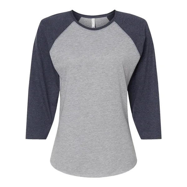LAT Women's Fine Jersey 3/4 Sleeve Baseball T-Shirt, blank.... from ASI 84358 S&S Activewear