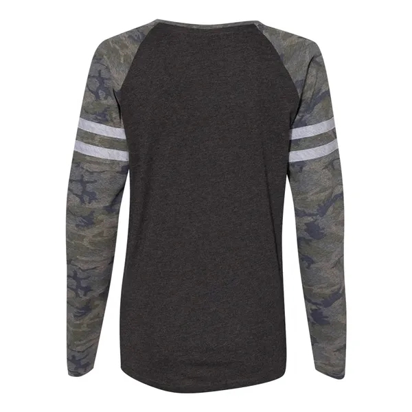 Women's Fine Jersey Mash Up Long Sleeve T-Shirt... from ASI 84358 S&S Activewear