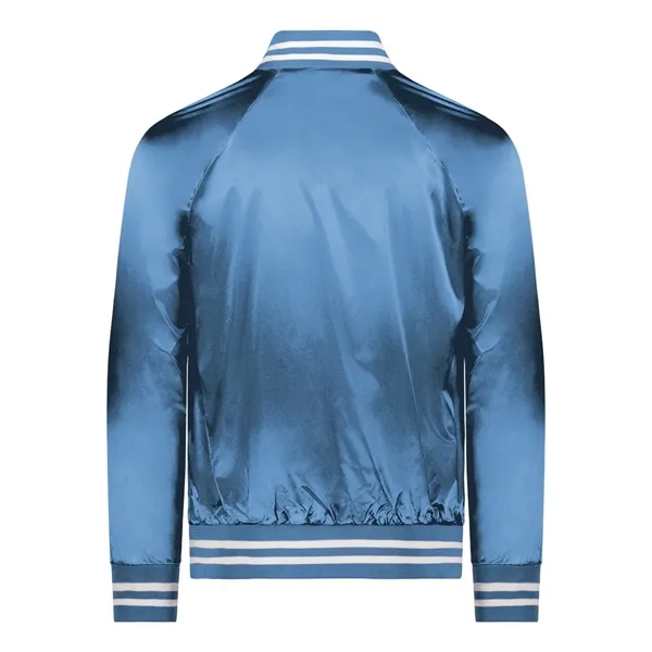 Satin Baseball Jacket Striped Trim... from ASI 84358 S&S Activewear