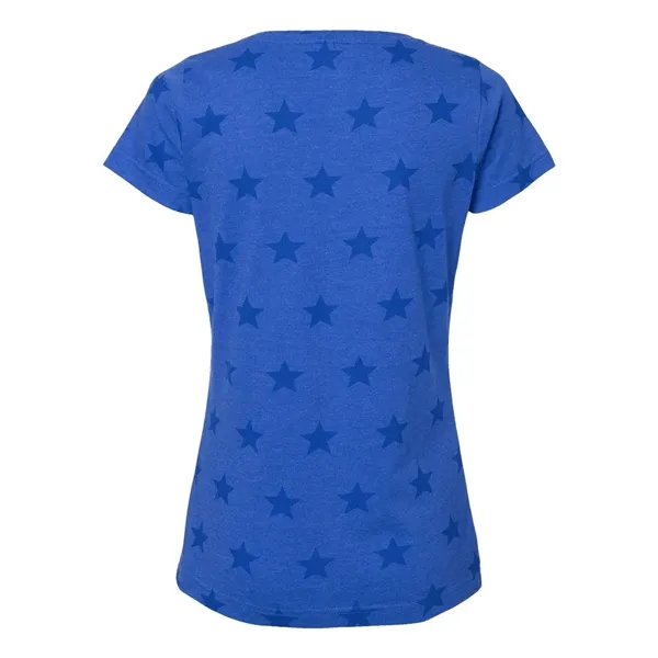 Code Five Women's Star Print Scoop Neck T-Shirt... from ASI 84358 S&S Activewear