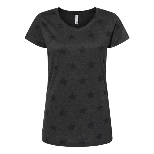 Code Five Women's Star Print Scoop Neck T-Shirt... from ASI 84358 S&S Activewear