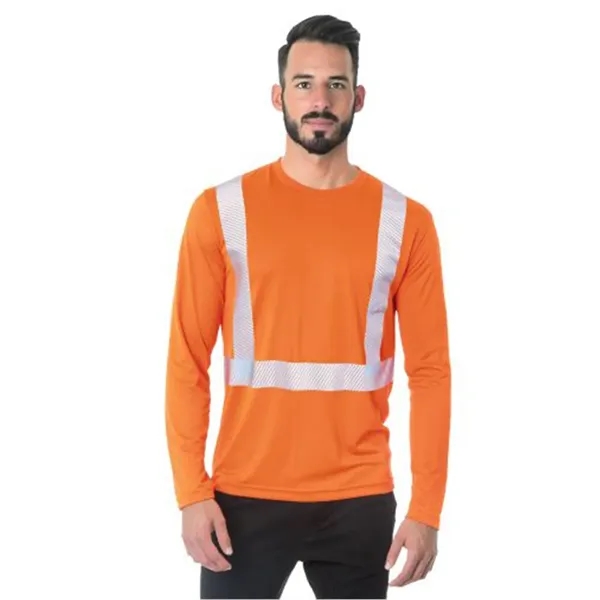 Bayside Hi-Visibility Long Sleeve Performance T-Shirt - S...... from ASI 84358 S&S Activewear