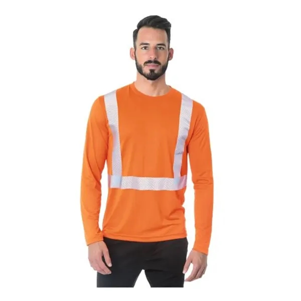 Bayside Hi-Visibility Long Sleeve Performance T-Shirt - S...... from ASI 84358 S&S Activewear