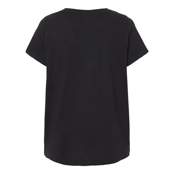 LAT Curvy Collection Women's Fine Jersey V-Neck Tee... from ASI 84358 S&S Activewear
