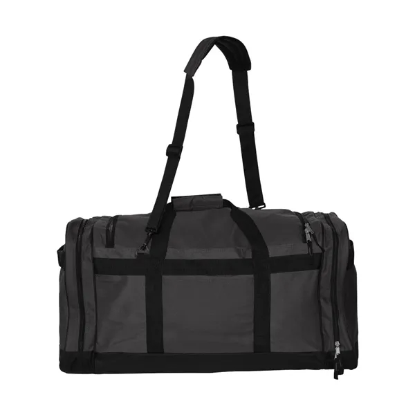 Large polyester duffel bag with two large zipper side pockets. Blank.... from ASI 84358 S&S Activewear