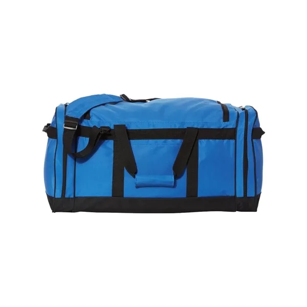 Large polyester duffel bag with two large zipper side pockets. Blank.... from ASI 84358 S&S Activewear