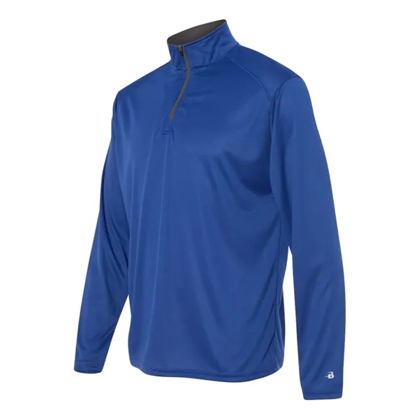 Quarter zip pullover with contrasting inner collar... from ASI 84358 S&S Activewear