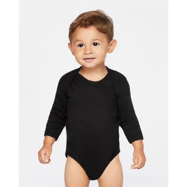 Infant long sleeve lap shoulder creeper.100% combed ringspun cotton. Blank.... from ASI 84358 S&S Activewear