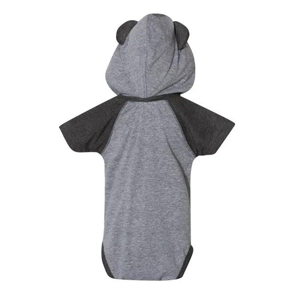 Fine Jersey Infant Short Sleeve Raglan Bodysuit with Hood...... from ASI 84358 S&S Activewear