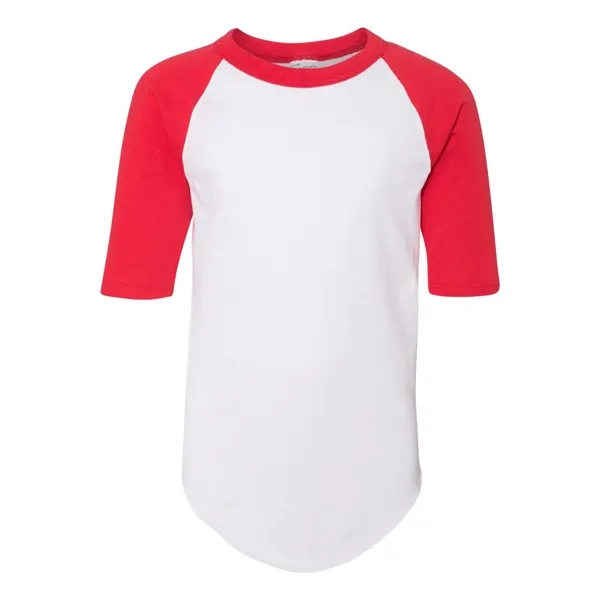Youth Three-Quarter Sleeve Baseball Jersey... from ASI 84358 S&S Activewear