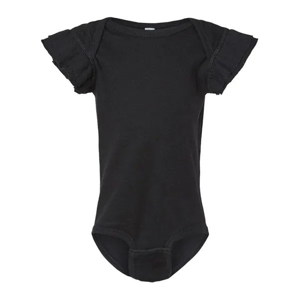 Rabbit Skins Infant Flutter Sleeve Baby Rib Bodysuit... from ASI 84358 S&S Activewear