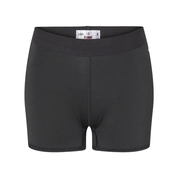 Women's compression shorts with a 3" inseam, stretch body fit, and... from ASI 84358 S&S Activewear
