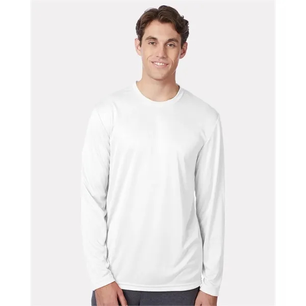 Hanes long sleeve 100% polyester performance T-shirt with UV protection and... from ASI 84358 S&S Activewear