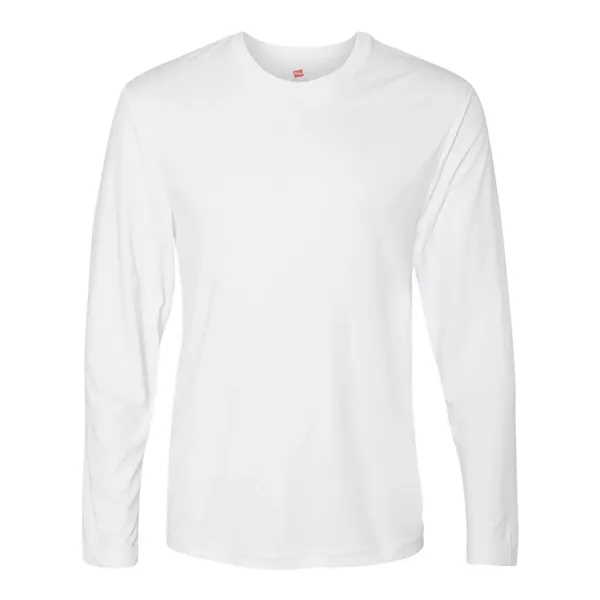 Hanes long sleeve 100% polyester performance T-shirt with UV protection and... from ASI 84358 S&S Activewear