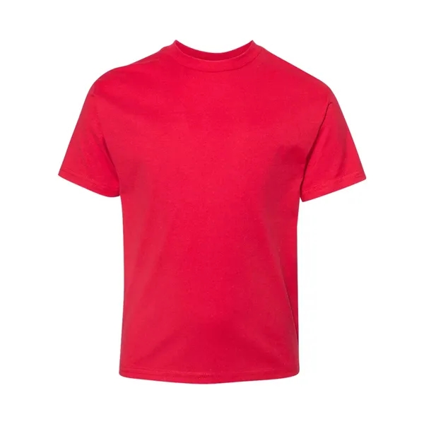 Hanes youth T-shirt with double-needle stitching and shoulder-to-shoulder tape.... from ASI 84358 S&S Activewear