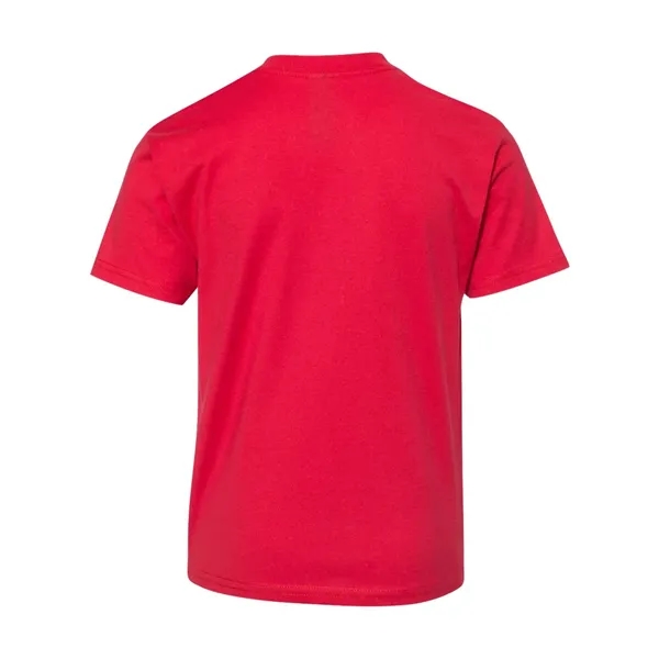 Hanes youth T-shirt with double-needle stitching and shoulder-to-shoulder tape.... from ASI 84358 S&S Activewear
