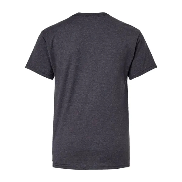 Hanes youth T-shirt with double-needle stitching and shoulder-to-shoulder tape.... from ASI 84358 S&S Activewear