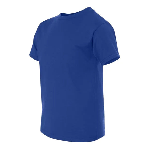 Hanes youth T-shirt with double-needle stitching and shoulder-to-shoulder tape.... from ASI 84358 S&S Activewear