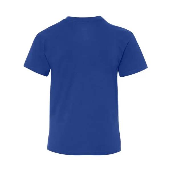 Hanes youth T-shirt with double-needle stitching and shoulder-to-shoulder tape.... from ASI 84358 S&S Activewear