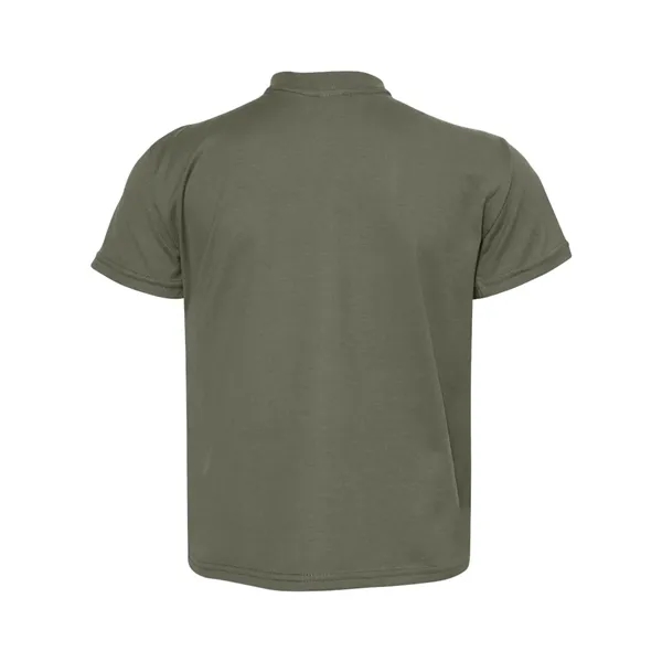 Hanes youth T-shirt with double-needle stitching and shoulder-to-shoulder tape.... from ASI 84358 S&S Activewear