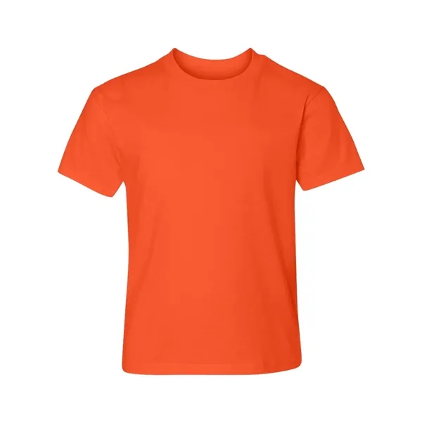 Hanes youth T-shirt with double-needle stitching and shoulder-to-shoulder tape.... from ASI 84358 S&S Activewear