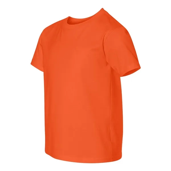 Hanes youth T-shirt with double-needle stitching and shoulder-to-shoulder tape.... from ASI 84358 S&S Activewear