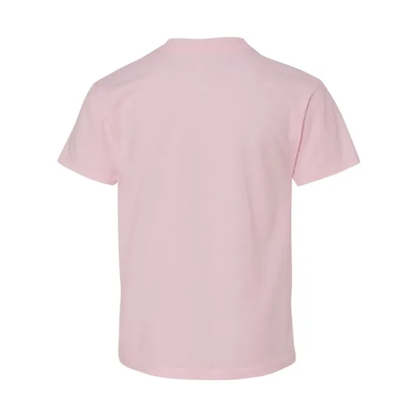 Hanes youth T-shirt with double-needle stitching and shoulder-to-shoulder tape.... from ASI 84358 S&S Activewear