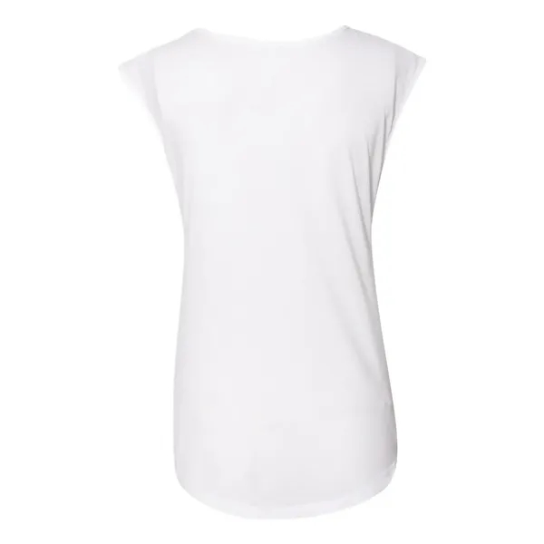 Women's poly-cotton blended sleeveless V-neck top with self-fabric bound armholes, modestly... from ASI 84358 S&S Activewear