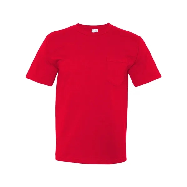 Short sleeve T-shirt with pocket made in the USA. Blank product.... from ASI 84358 S&S Activewear