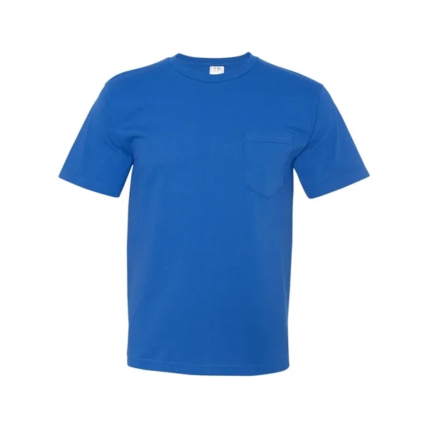 Short sleeve T-shirt with pocket made in the USA. Blank product.... from ASI 84358 S&S Activewear