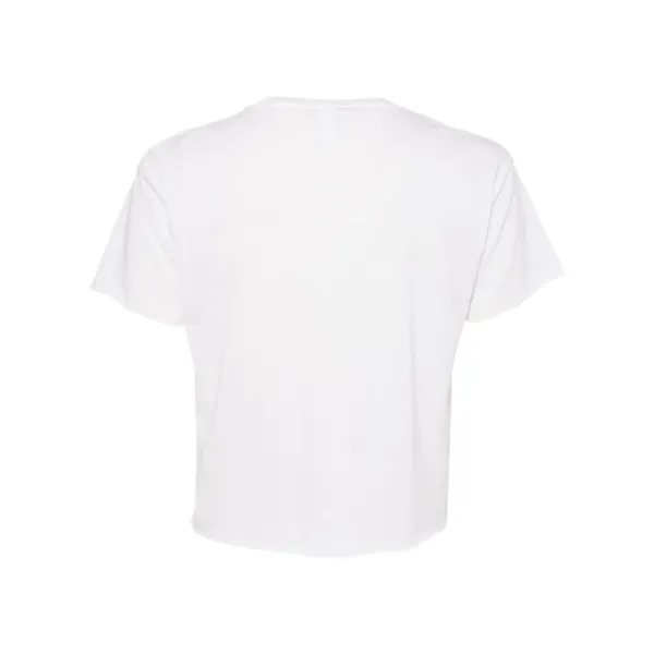 Women's crop top with a relaxed fit, raw edge sleeve and... from ASI 84358 S&S Activewear