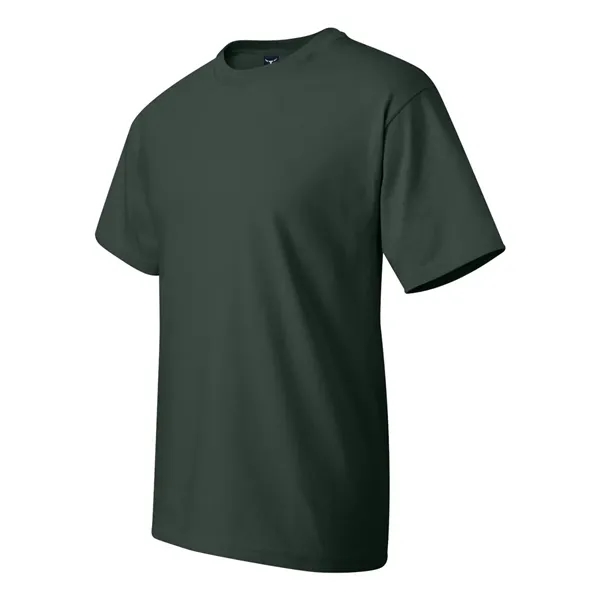Hanes T-shirt made of 100% ring-spun cotton with double-needle stitching.... from ASI 84358 S&S Activewear