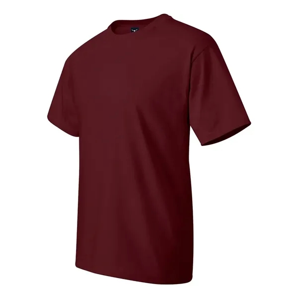 Hanes T-shirt made of 100% ring-spun cotton with double-needle stitching.... from ASI 84358 S&S Activewear