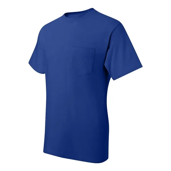 T-shirt with chest pocket made of 100% ring-spun cotton with double-needle... from ASI 84358 S&S Activewear