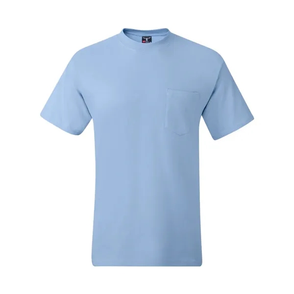 T-shirt with chest pocket made of 100% ring-spun cotton with double-needle... from ASI 84358 S&S Activewear