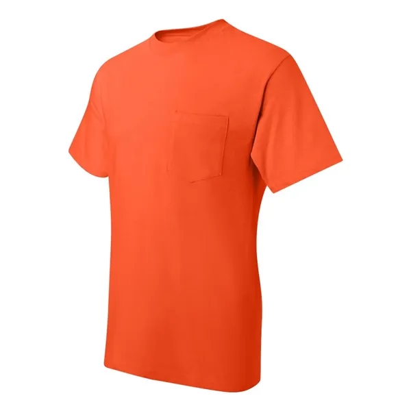 T-shirt with chest pocket made of 100% ring-spun cotton with double-needle... from ASI 84358 S&S Activewear