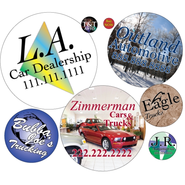 Circle shaped labels on roll with 4CP printing.... from ASI 89910 Stouse, LLC