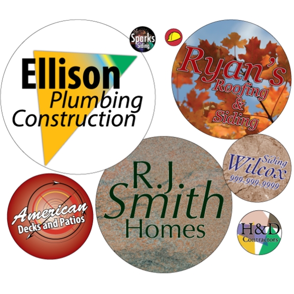 Circle shaped labels on roll with 4CP printing.... from ASI 89910 Stouse, LLC