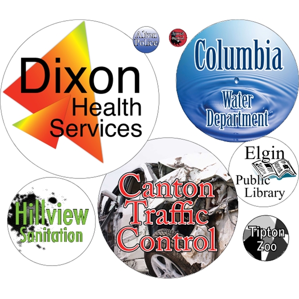 Circle shaped labels on roll with 4CP printing.... from ASI 89910 Stouse, LLC