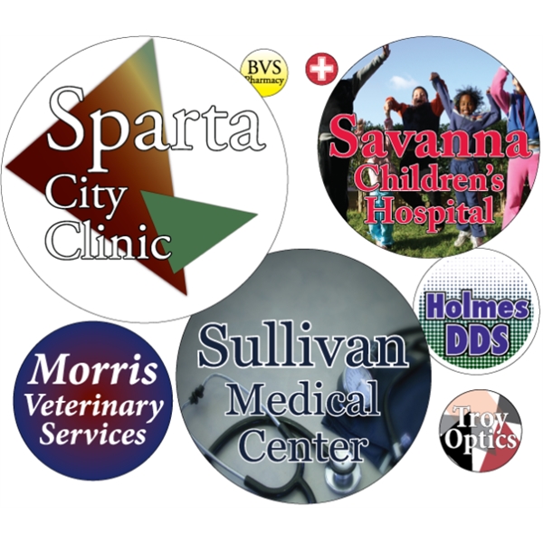 Circle shaped labels on roll with 4CP printing.... from ASI 89910 Stouse, LLC