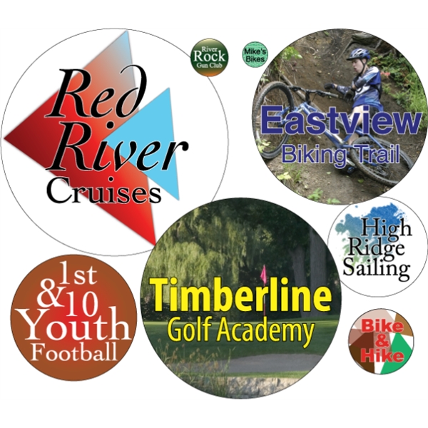 Circle shaped labels on roll with 4CP printing.... from ASI 89910 Stouse, LLC